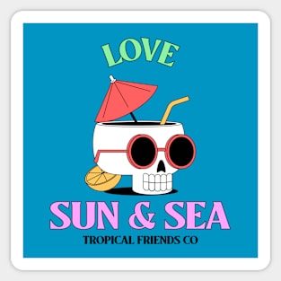 Tropical Beach Vibes Summer Sea & Sun Sticker